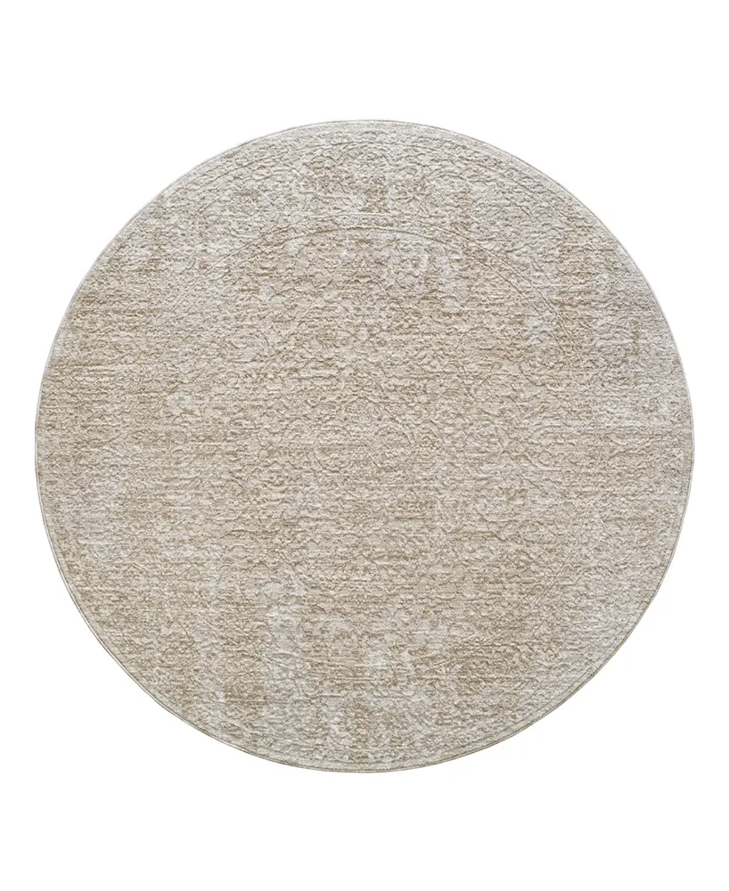 Livabliss Masterpiece High-Low Mpc-2322 5'3" x 5'3" Round Area Rug