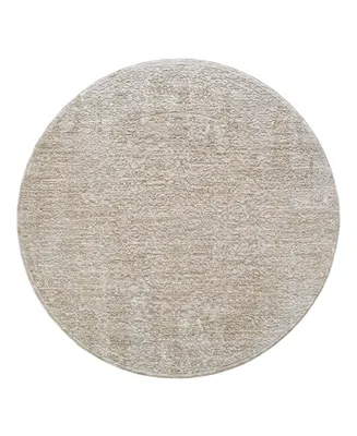 Livabliss Masterpiece High-Low Mpc-2322 5'3" x 5'3" Round Area Rug