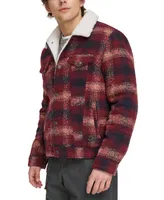 Levi's Men's Plaid Fleece-Lined Trucker Jacket