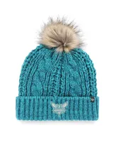 Women's '47 Brand Teal Charlotte Hornets Meeko Cuffed Knit Hat with Pom