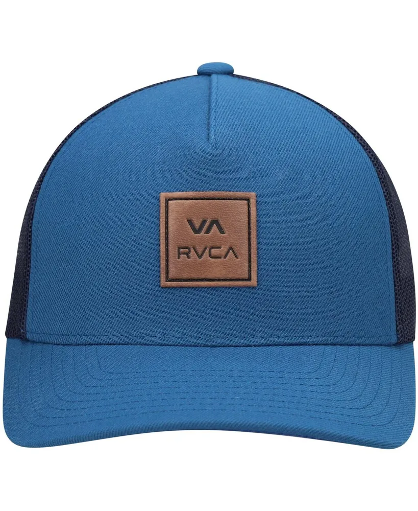 Men's Rvca Blue, Navy All The Way Snapback Trucker Hat