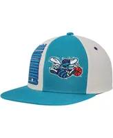 Men's Mitchell & Ness Cream Charlotte Hornets Hardwood Classics Pop Snapback Hat