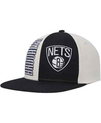 Men's Mitchell & Ness Cream Brooklyn Nets Hardwood Classics Pop Snapback Hat