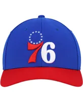 Men's Mitchell & Ness Royal, Red Philadelphia 76ers Mvp Team Two-Tone 2.0 Stretch-Snapback Hat