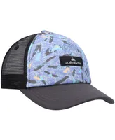 Big Boys and Girls Quiksilver Lavender, Navy Pidgeon Coop Trucker Snapback Hat