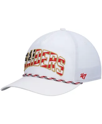 Men's '47 Brand White Las Vegas Raiders Hitch Stars and Stripes Trucker Adjustable Hat