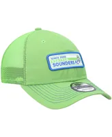 Men's New Era Rave Green Seattle Sounders Fc Established 9TWENTY Snapback Hat