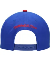 Men's Mitchell & Ness Blue Philadelphia 76ers Hardwood Classics Energy Re-Take Speckle Brim Snapback Hat