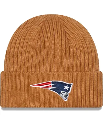 Men's New Era Brown New England Patriots Core Classic Cuffed Knit Hat