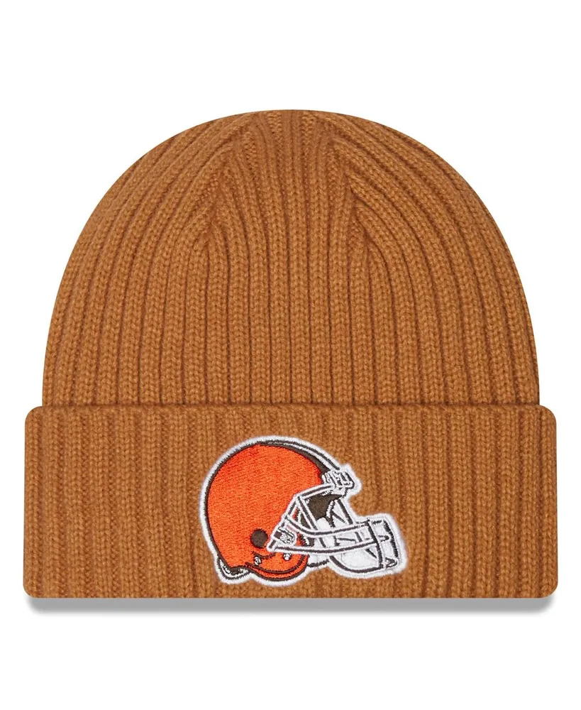 Men's New Era Brown Cleveland Browns Core Classic Cuffed Knit Hat