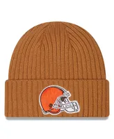 Men's New Era Brown Cleveland Browns Core Classic Cuffed Knit Hat