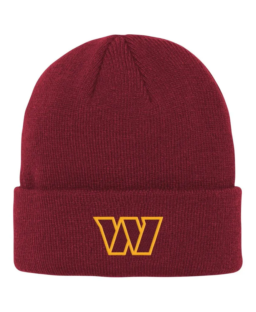 Big Boys and Girls Burgundy Washington Commanders Basic Cuffed Knit Hat