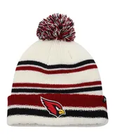 Big Boys and Girls '47 Brand Cream Arizona Cardinals Driftway Cuffed Knit Hat with Pom