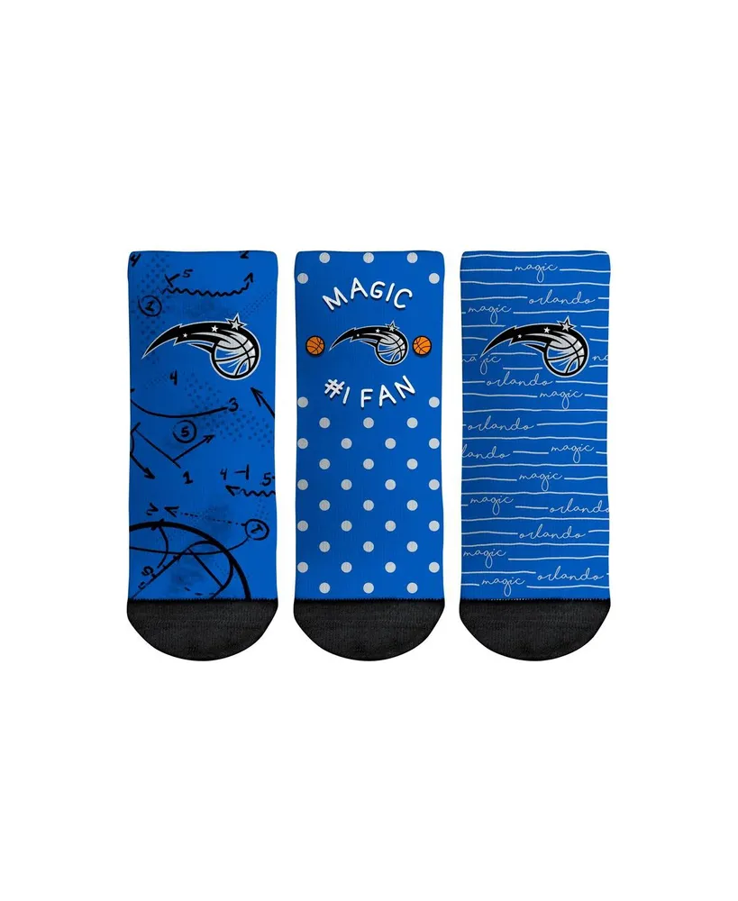 Toddler Boys and Girls Rock Em Socks Orlando Magic #1 Fan 3-Pack Crew Socks Set