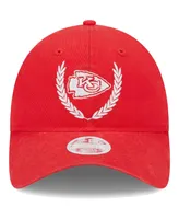 Women's New Era Red Kansas City Chiefs Leaves 9TWENTY Adjustable Hat