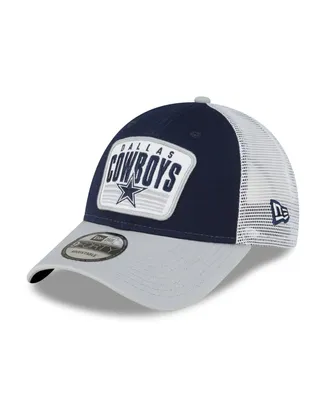 Men's New Era Navy, Gray Dallas Cowboys Patch Two-Tone 9FORTY Snapback Hat