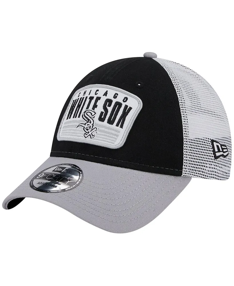 Men's New Era Black Chicago White Sox Two-Tone Patch 9FORTY Snapback Hat