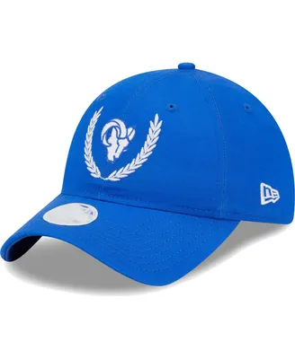 Women's New Era Royal Los Angeles Rams Leaves 9TWENTY Adjustable Hat