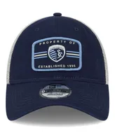 Men's New Era Navy Sporting Kansas City Property 9TWENTY Snapback Hat