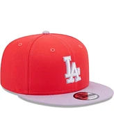 Men's New Era Red, Purple Los Angeles Dodgers Spring Basic Two-Tone 9FIFTY Snapback Hat