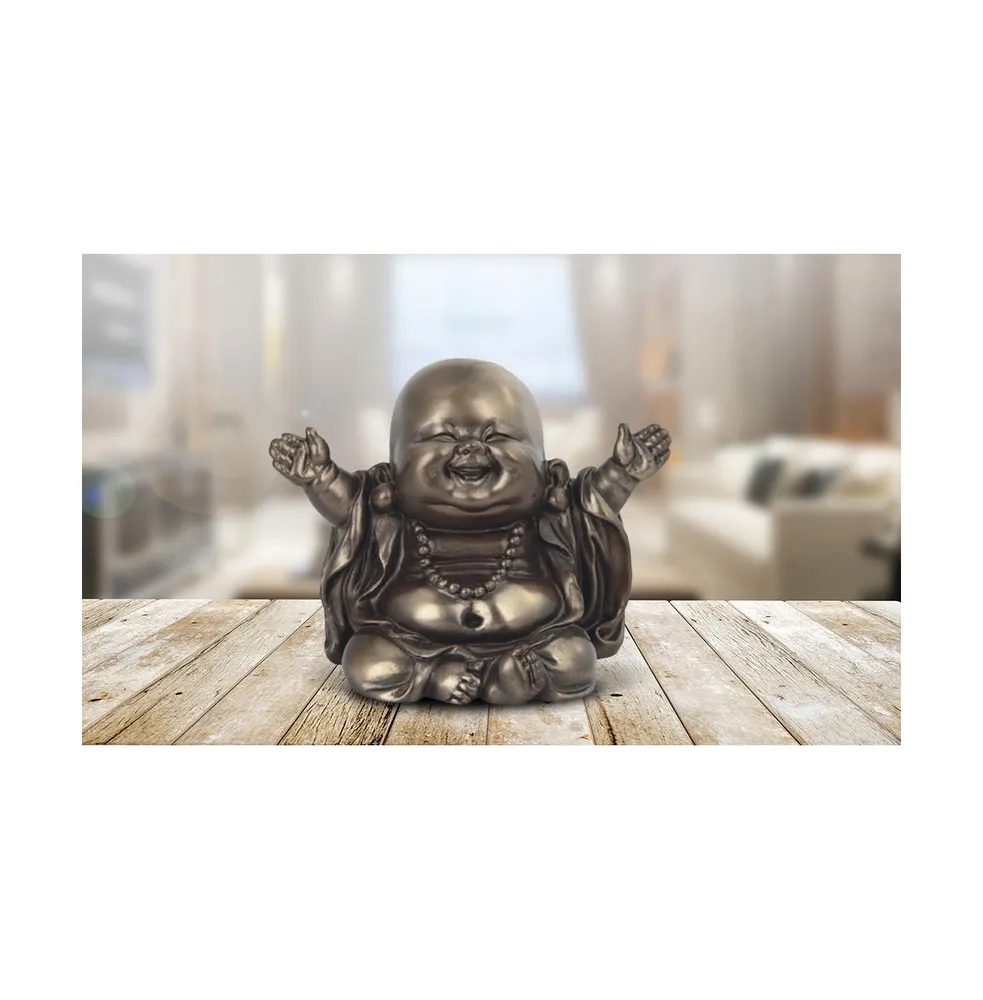 Fc Design 4"W Bronze Maitreya Buddha Statue Feng Shui Decoration Religious Figurine Home Decor Perfect Gift for House Warming, Holidays and Birthdays