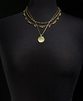 Style & Co Mixed-Metal Layered Beaded Pendant Necklace, 17" + 3" extender, Created for Macy's