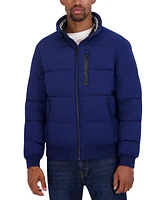 Nautica Men's Zip-Front Bomber Jacket with Faux Fur Hood