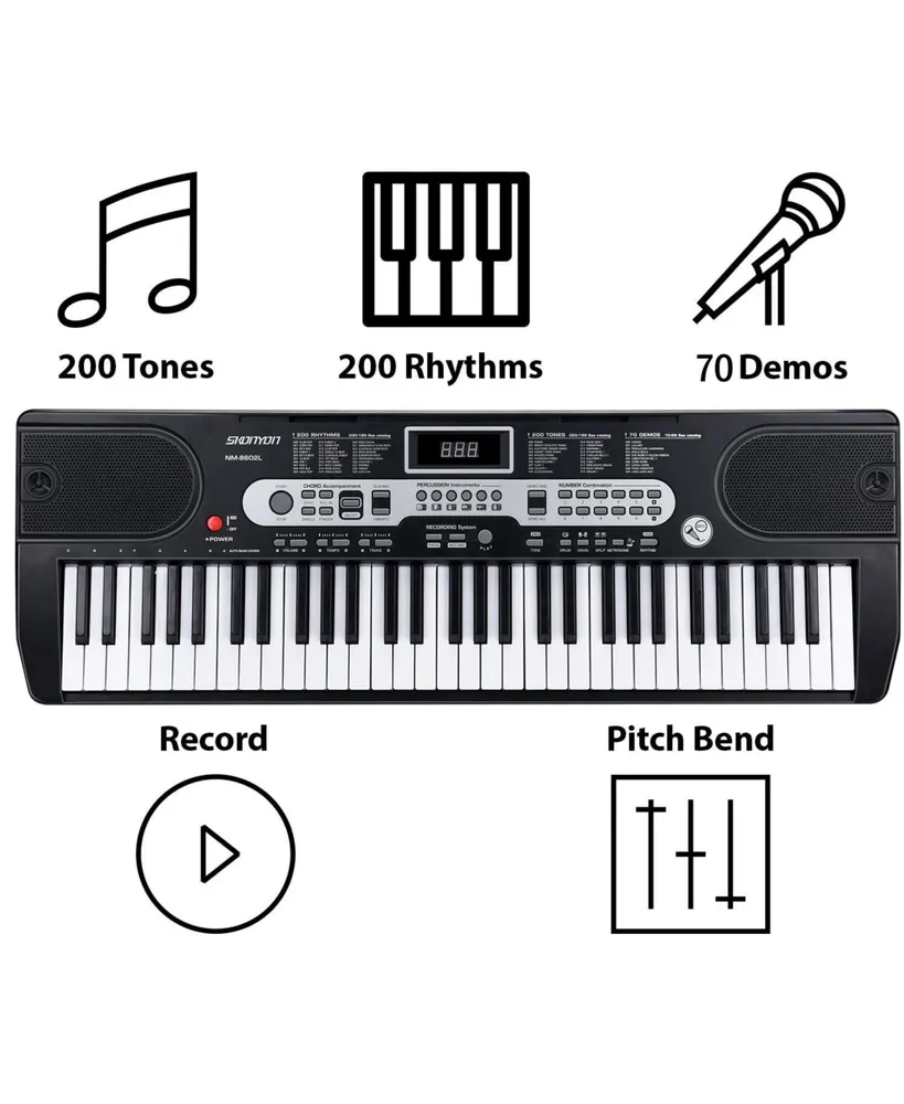 Sugift 61 Key Premium Electric Keyboard Piano Kit - Assorted Pre