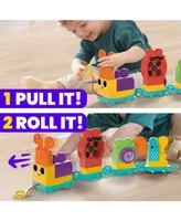 Mega Bloks Fisher-Price Sensory Toy Blocks Move and Groove Caterpillar 24 Pieces for Toddler Set - Multi