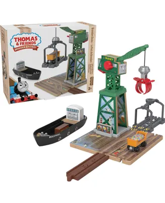 Fisher Price Thomas Friends Wooden Railway Brendam Docks Playset - Multi