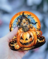 Designocracy Holiday Wooden Ornaments Haunted House Home Decor G. DeBrekht