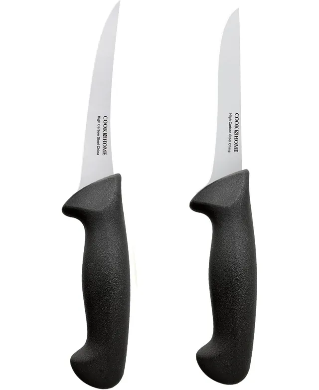 Cook N Home Boning Knife Set 2-Piece, 6-inch High Carbon German Stainl