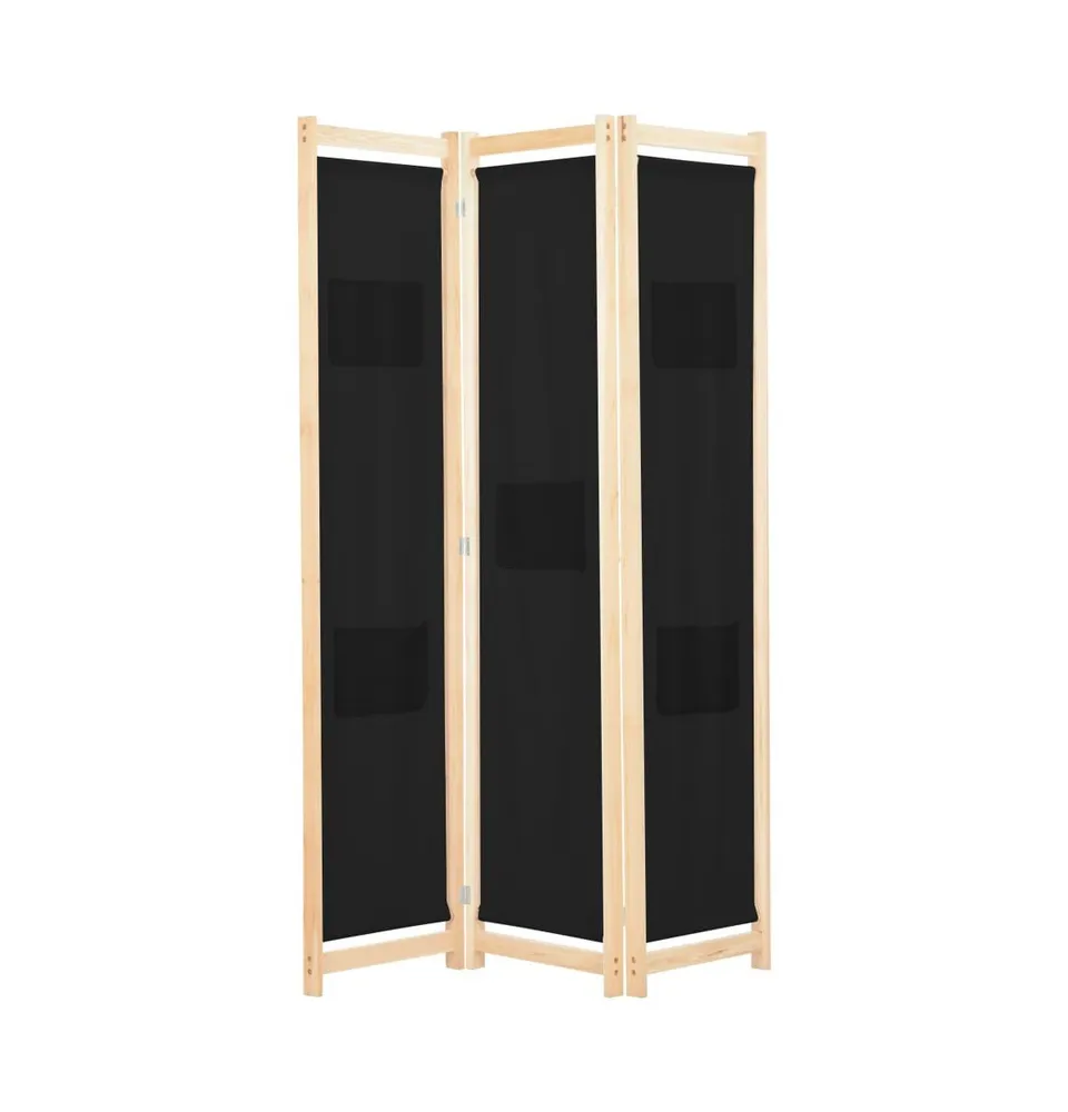 vidaXL 3-Panel Room Divider 47.2"x66.9"x1.6" Fabric