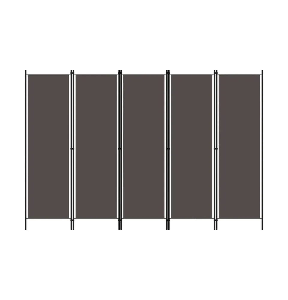 vidaXL 5-Panel Room Divider Anthracite 98.4"x70.9"