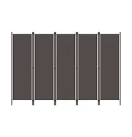 vidaXL 5-Panel Room Divider Anthracite 98.4"x70.9"