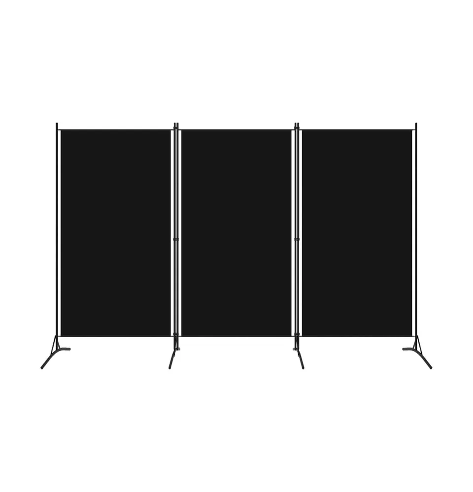 vidaXL 3-Panel Room Divider 102.4"x70.9" Fabric