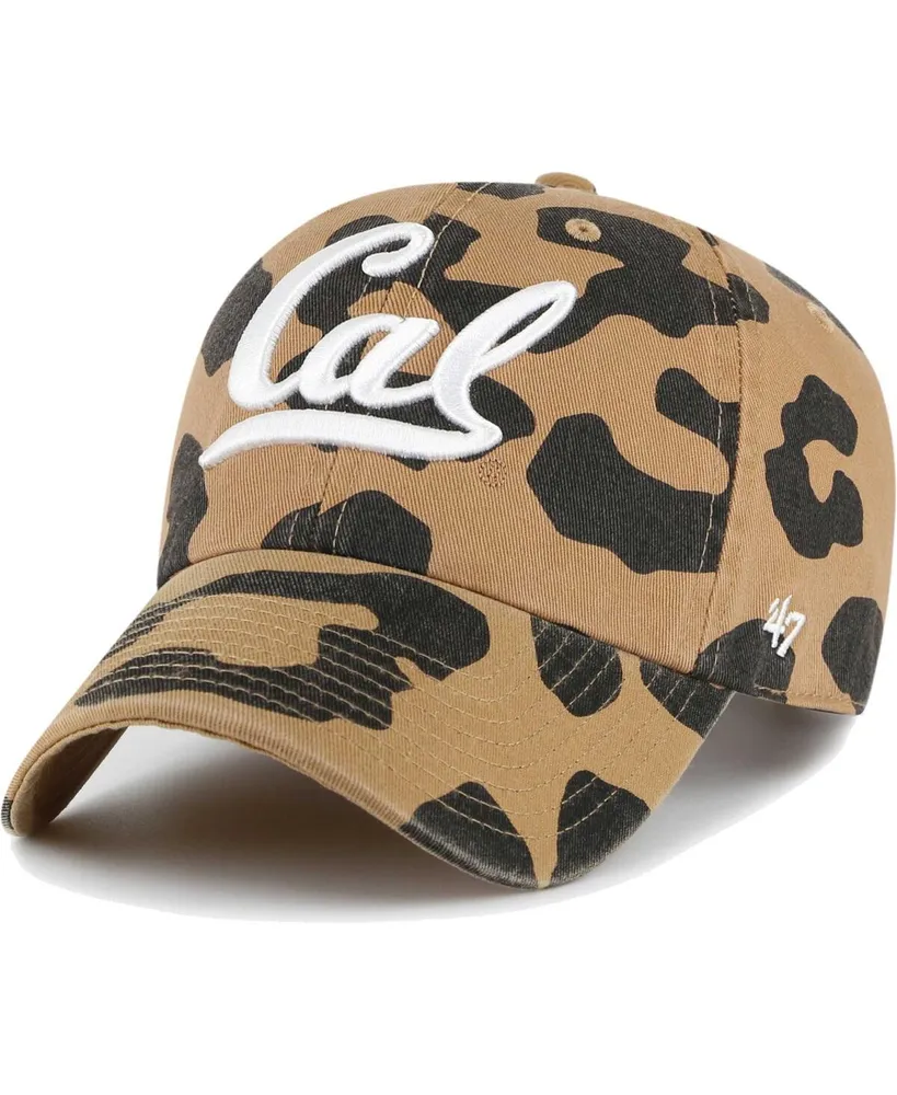 Women's '47 Brand Cal Bears Rosette Leopard Clean Up Adjustable Hat