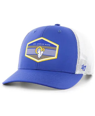 Men's '47 Brand Royal Los Angeles Rams Burgess Trucker Adjustable Hat