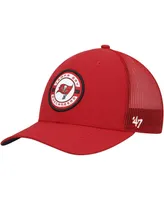 Men's '47 Brand Red Tampa Bay Buccaneers Berm Trucker Adjustable Hat