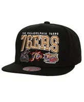 Men's Mitchell & Ness Black Philadelphia 76ers Champ Stack Snapback Hat