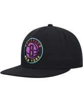 Men's Mitchell & Ness Black Brooklyn Nets Soul High-Grade Fade Undervisor Snapback Hat