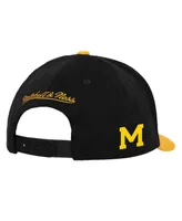 Men's Mitchell & Ness Black Michigan Wolverines Team Script 2.0 Snapback Hat