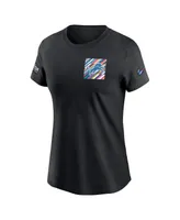 Women's Nike Black Detroit Lions 2023 Nfl Crucial Catch Sideline Tri-Blend T-shirt