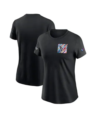 Women's Nike Black Houston Texans 2023 Nfl Crucial Catch Sideline Tri-Blend T-shirt