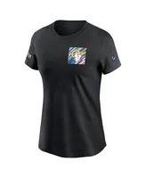 Women's Nike Black Los Angeles Rams 2023 Nfl Crucial Catch Sideline Tri-Blend T-shirt
