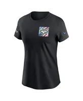 Women's Nike Black New York Jets 2023 Nfl Crucial Catch Sideline Tri-Blend T-shirt