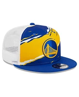 Men's New Era Royal, White Golden State Warriors Tear Trucker 9FIFTY Adjustable Hat