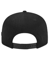 Men's New Era Black Philadelphia 76ers Post-Up Pin Mesh 9FIFTY Snapback Hat