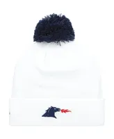 Men's New Era White Fc Dallas Jersey Hook Cuffed Knit Hat with Pom