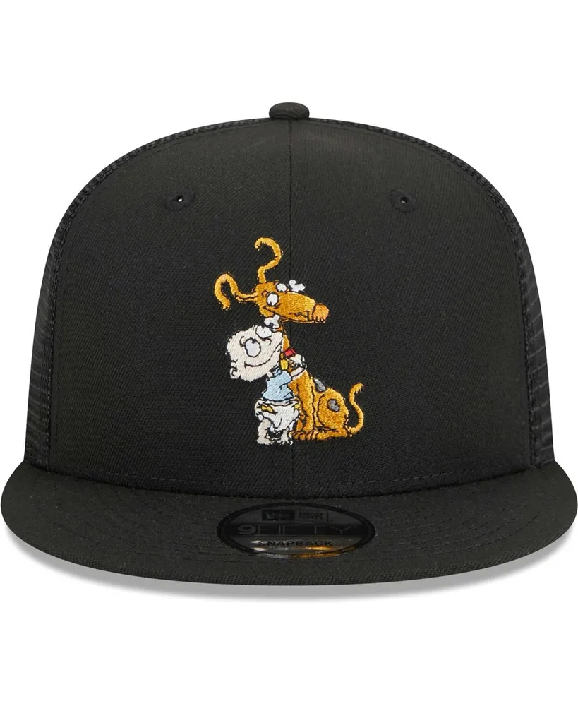 Men's New Era Black Rugrats Tommy & Spike Trucker 9FIFTY Snapback Hat